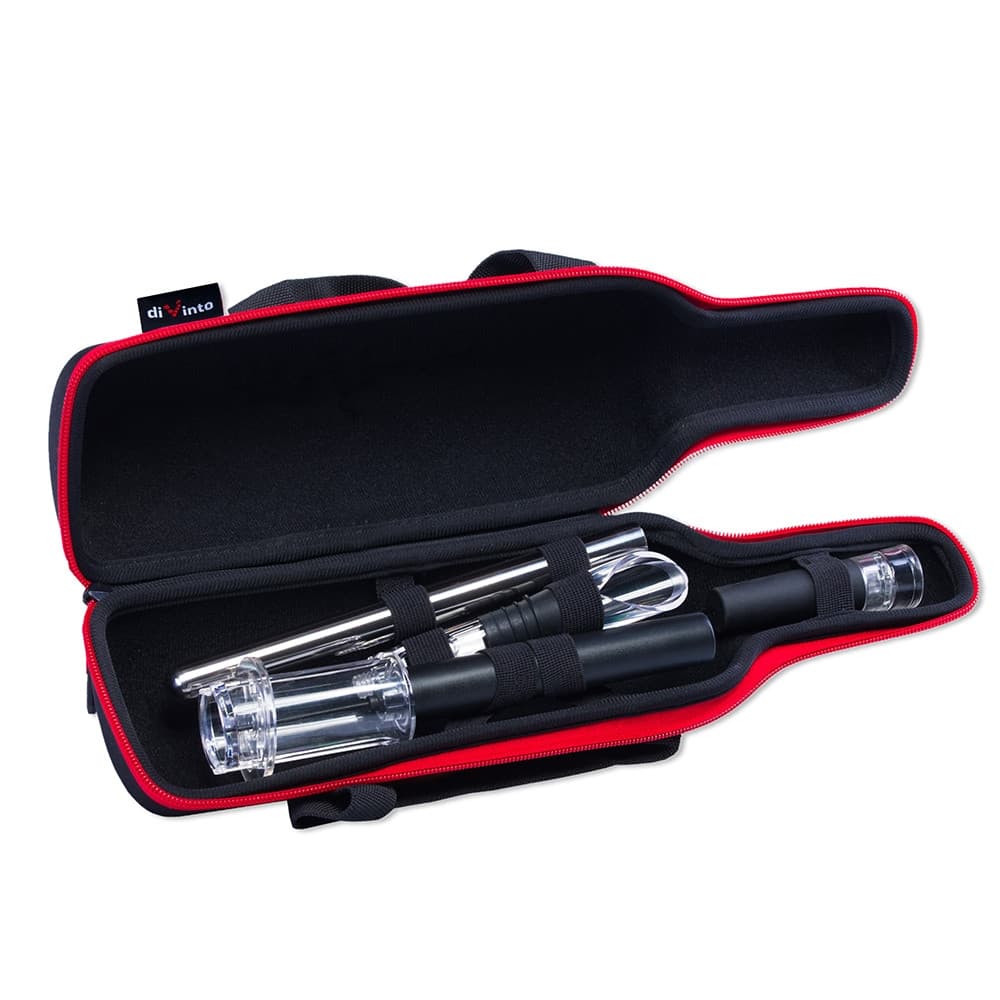 Zestaw do wina w etui butelce – elegancki prezent z otwieraczem i akcesoriami