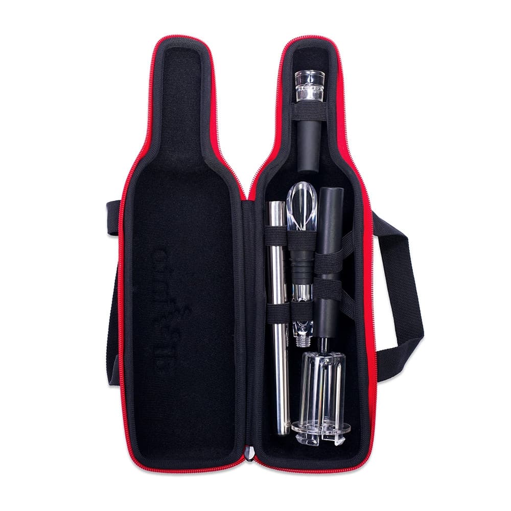 Zestaw do wina w etui butelce – elegancki prezent z otwieraczem i akcesoriami