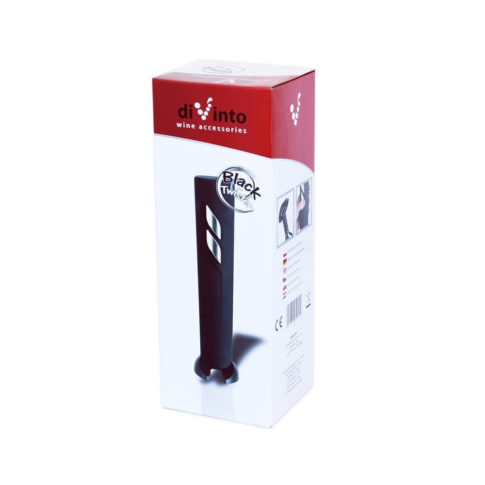 Elektroniczny otwieracz do wina Black Twister – korkociąg elektryczny z nożykiem do folii