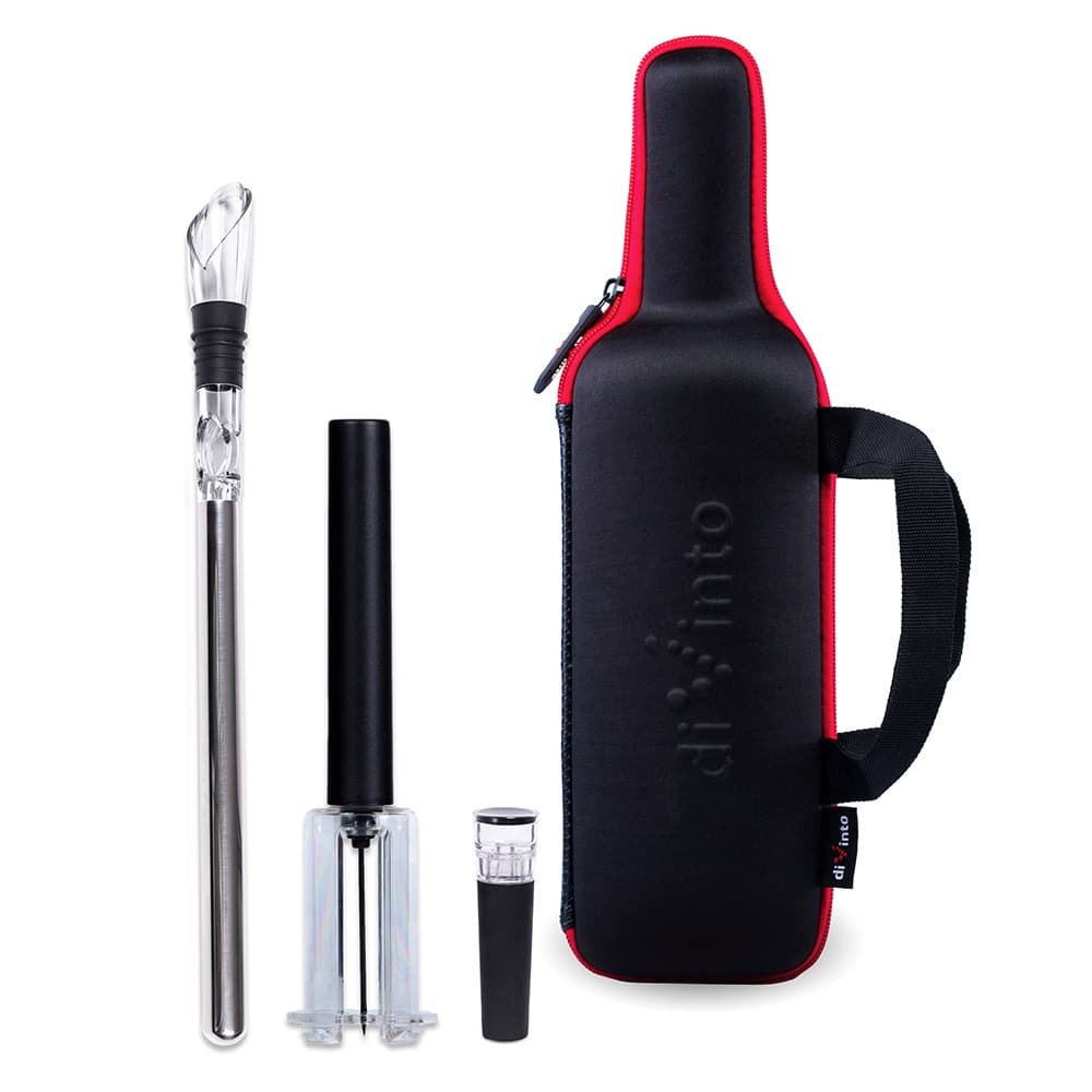 Zestaw do wina w etui butelce – elegancki prezent z otwieraczem i akcesoriami