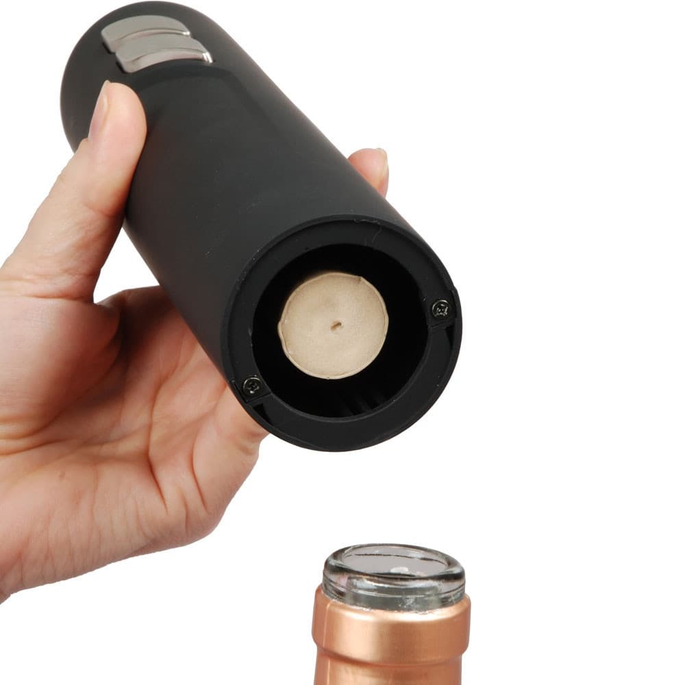 Elektroniczny otwieracz do wina Black Twister – korkociąg elektryczny z nożykiem do folii